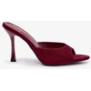 Bordo spalvos basutės su kulnu Cherryssa iš zomšos imitacijos