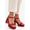 Bordo spalvos basutės su kulnu Step in style
