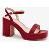 Bordo spalvos basutės su kulnu Step in style