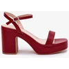 Bordo spalvos basutės su kulnu Step in style
