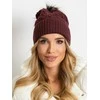 Bordo spalvos kepurė