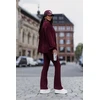Bordo spalvos laisvo kirpimo kelnės LaBalancia