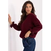 Bordo spalvos megztinis Italy Moda
