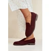 Bordo spalvos mokasinai Step in style