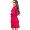 Bordo spalvos trumpas chalatas Sonia