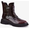 Burgundiškos lakuotos aulinukai Step in style