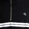 Calvin Klein džemperis su užtrauktuku, gobtuvu ir logotipu juodas - LZ04RE285G-UB1