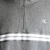 Calvin Klein užsegamas flisinis džemperis su gobtuvu ir logotipu papuošta juostele, pilkas (Pilkas Heather) - LZ04RE285G-P7E