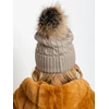 Kepurė Cap-AT-CZ-173501.44-tamsiai smėlio spalvos