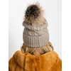 Kepurė Cap-AT-CZ-173501.44-tamsiai smėlio spalvos