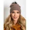 Kepurė Cap-AT-CZ-173501.44-tamsiai smėlio spalvos