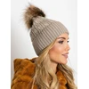 Kepurė Cap-AT-CZ-173501.44-tamsiai smėlio spalvos