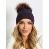 Kepurė Cap-AT-CZ-173501.44-tamsiai violetinė