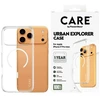 CARE by PanzerGlass Pagrindinis Miesto tyrinėtojo dėklas su balta MagSafe jungtimi, skirtas iPhone 17 Pro Max - Skaidrus