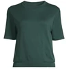 CASALL Besiūlė T-shirt su šonkauliuotomis rankovėmis, žalia