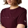 Champion moteriški marškinėliai trumpomis rankovėmis, bordo spalvos 118382 RS522