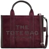 Ciemnośliwkowa zamszowa torebka tote Marc Jacobs 2F5HTT029H01
