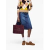 Ciemnośliwkowa zamszowa torebka tote Marc Jacobs 2F5HTT029H01