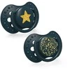 LOVI 22/892 Dinaminis silikoninis čiulptukas 0-3 m 2 vnt Stardust žalias