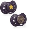LOVI 22/892 Dinaminis silikoninis čiulptukas 0-3 m 2 vnt Stardust violetinė