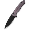CIVIVI Button Lock Kitefin peilis, violetinės spalvos aliuminio rankena, 14C28N plienas