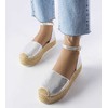 Clousson sidabrinės platforminės espadrilės