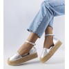 Clousson sidabrinės platforminės espadrilės