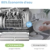 COMFEE kompaktinė laisvai pastatoma indaplovė 6 komplektams, 47 dB, KWH-TD602E-W-FR