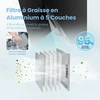 COMFEE sieninis gartraukis 60 cm, 400 m³/h, juodas KWH-ANGJ64B-60-FR