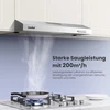 COMFEE' virtuvinis gartraukis 60 cm, 200 m³/h, LED, CHU 3.6F17BS