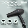 Corioliss profesionalus joninis plaukų džiovintuvas Flow 2200 W, juodas chromas