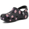 CROCS CLASSIC FLOWER CLOG K Juodas vaikiškos klumpės, 212670-001