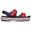 Crocs Crocband Cruiser vaikiškos sandalės, tamsiai mėlynos ir raudonos