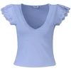 Damski T-shirt Guess Jeans su dekoltem w serek