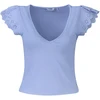 Damski T-shirt Guess Jeans su dekoltem w serek