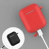 Hurtel dėklas skirtas AirPods 2 / AirPods 1 silicone soft dėklas skirtas headphones + keychain carabiner pendant rožinės spalvos (case D)