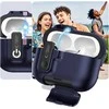 „Tech-Protect Slim Hook“ dėklas, skirtas „AirPods Pro 3“ ausinėms – tamsiai mėlynas Mėlyna