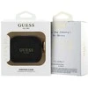 Dėklas ausinėms AirPods Pro 3 silikoninis su žiedu juodas Guess