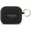 „Guess“ silikoninis blizgučių žiedinis dėklas, skirtas „AirPods Pro 3“ ausinėms - Juodas