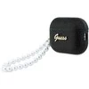 „Guess“ blizgantis perlų dirželio dėklas, skirtas „AirPods Pro 3“ ausinėms - Juodas