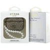Guess PU 4G Classic Logo Pearl Strap dėklas skirtas Apple AirPods Pro 3 rudos spalvos
