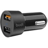 Dėklas Budi - QC 3.0/2 USB automobilinis įkroviklis su LED indicator