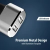 Adapteris Crong Power automobilinis įkroviklis 24W su dviem USB prievadais (aliuminis)