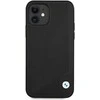 Dėklas BMW BMHCP12SRCDPK iPhone 12 mini 5,4 juodas/juodas deklas Odinis su įspaudais