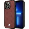 Dėklas BMW BMHCP14L22RFGR iPhone 14 Pro 6.1 bordo/burundy odinis deimantinio rašto