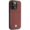 BMW BMHCP14L22RFGR dėklas Apple iPhone 14 Pro 6.1″burgundy Leather Diamond Pattern