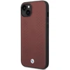 BMW BMHCP14S22RFGR dėklas Apple iPhone 14 15 13 6.1″ burgundy Leather Diamond Pattern