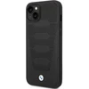 Dėklas BMW BMHCP14S22RPSK Apple iPhone 14 / 15 / 13 6.1″ juodos spalvos Leather Seats Pattern