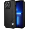 BMW BMHCP14X22RBDK dėklas Apple iPhone 14 Pro Max 6.7″ juodos spalvos kietas dėklas Leather Mėlyna Dots