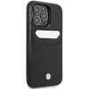 BMW BMHCP14X22RSEPK dėklas Apple iPhone 14 Pro Max 6.7″ juodos spalvos juodos spalvos Leather Card Slot